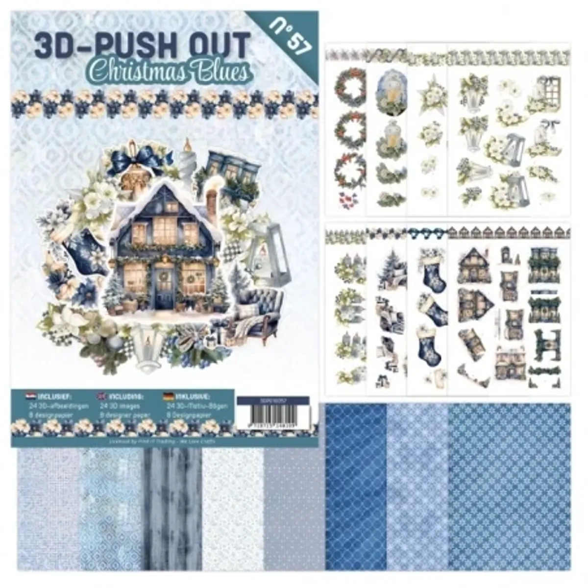 3D Push Out Book - Christmas Blues 