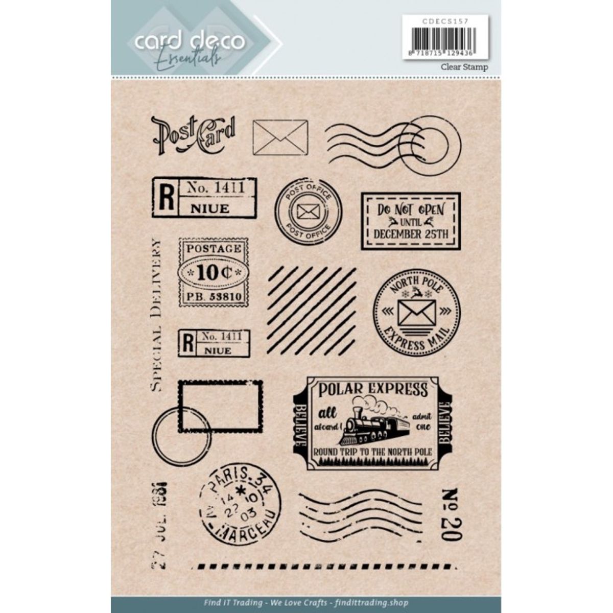 Card Deco Essentials - Post Card Stempel 