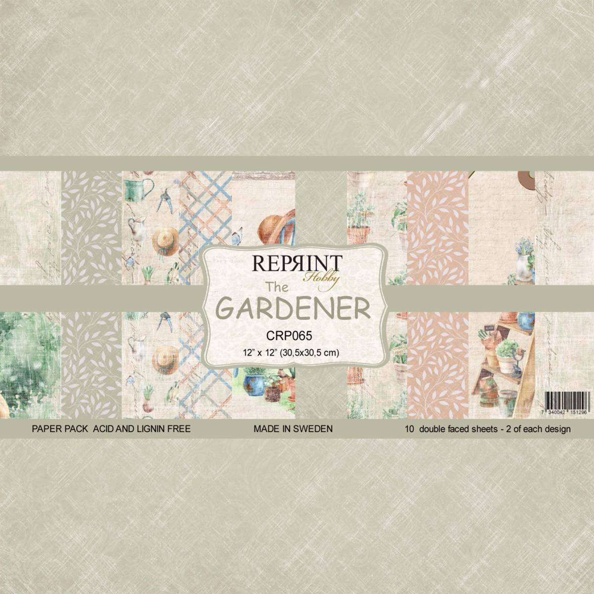 The Gardener 12 x 12 blokk fra Reprint