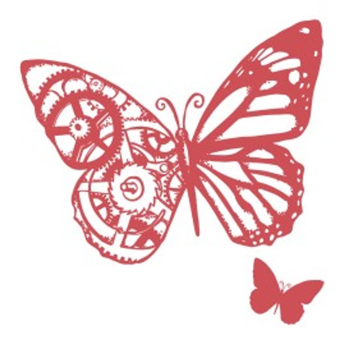 Gears and Butterflies Stempel